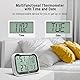 ThermoPro TP393 Bluetooth Thermometer Innen Hygrometer Wiederaufladbar Raumthermometer mit Uhrzeit Nachtlicht Luftfeuchtigkeitsmesser mit Thermometer für Innenräume, Büro, Großes Display