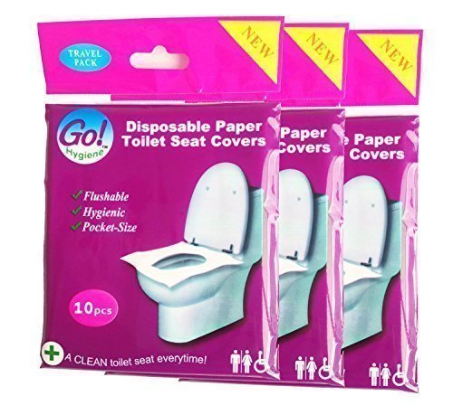 GoHygiene - Lot de 4 paquets de couvre-sièges de WC + 1 paquet offert ! (50 pièces au total)