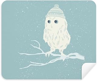 Freehand Sketch Owl Head Cleaning Cloth Screen Cleaner 2pcs Suede Fabric