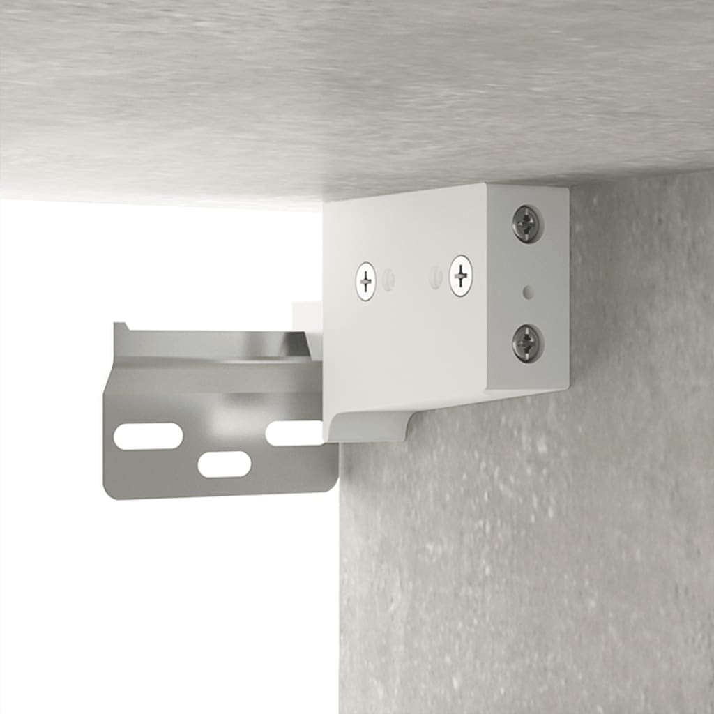 Szafka pod telewizor naścienny, szary beton, 80 x 34,5 x 40 cm