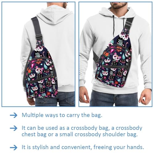 Bolsa de pecho impermeable para mujer, mochila cruzada multicolor resistente al agua 2