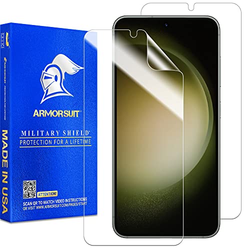 ArmorSuit 2 Pack MilitaryShield Screen Protector Designed for Samsung Galaxy S23 5G (6.1 Inch, 2023 Release) Case Friendly HD Clear Film - Made in USA