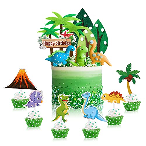 37 pezzi decorazione torta compleanno, compleanno