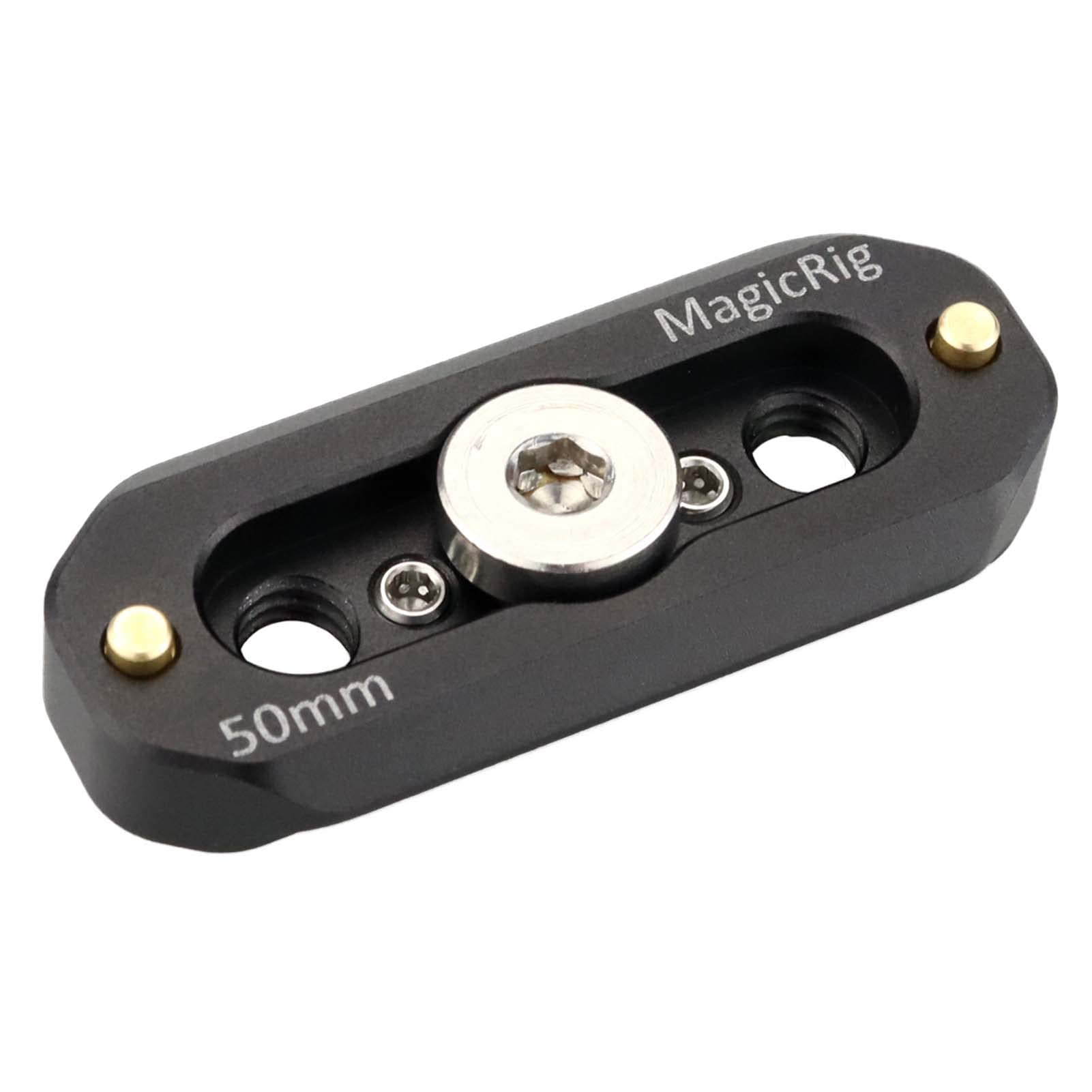 MAGICRIGQuick Release Safety NATO Rail( Length 50mm, Thickness 8mm) with 3/8'' Screw Locating Pin for ARRI, NATO Handle, Camera Cage