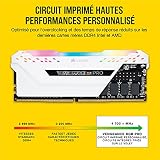 Corsair Vengeance RGB Pro DDR4 Up to 3200 MHz C16 XMP 2.0 Enthusiast RGB LED Illuminated Memory Kit - White, 16 GB - 5