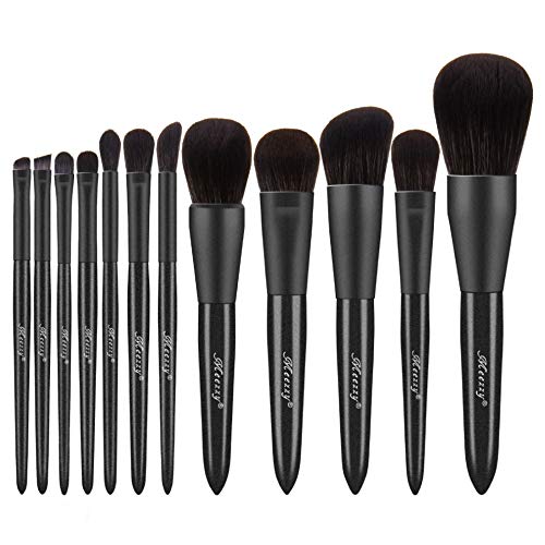 Makeup Brushes Premium Synthetic Foundation Powder Concealers Eye Shadows Makeup 12 Pcs Brush Set, 1 Count