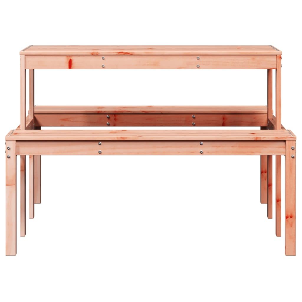 Gecheer Mesa de Picnic,Mesa Jardin Exterior,Mesa Comedor,Comedor Jardin,Mesas auxiliares de Patio,Mesa de pícnic Madera Maciza Douglas 110x134x75 cm