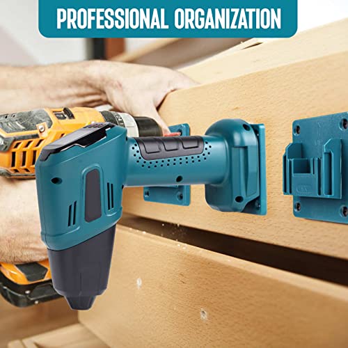 6 Stück Wandhalterung Werkzeughalter für Makita 18V Elektrowerkzeug, Bohrwerkzeuge Halterung Maschinenhalter Werkstatt Speicherung für Werkstatt und Garage, 14,4/18V( Blau)