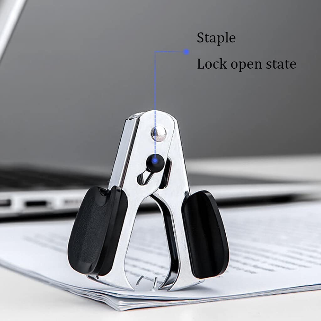 Desktop-Heftgeräte, Executive-Heftgerät, 3-in-1-Heftgerät mit 640 Heftklammern, kein Aufwand, tragbares, federbetriebenes Heftgerät for Desktop-Büro, 25-Blatt-Heftgerät