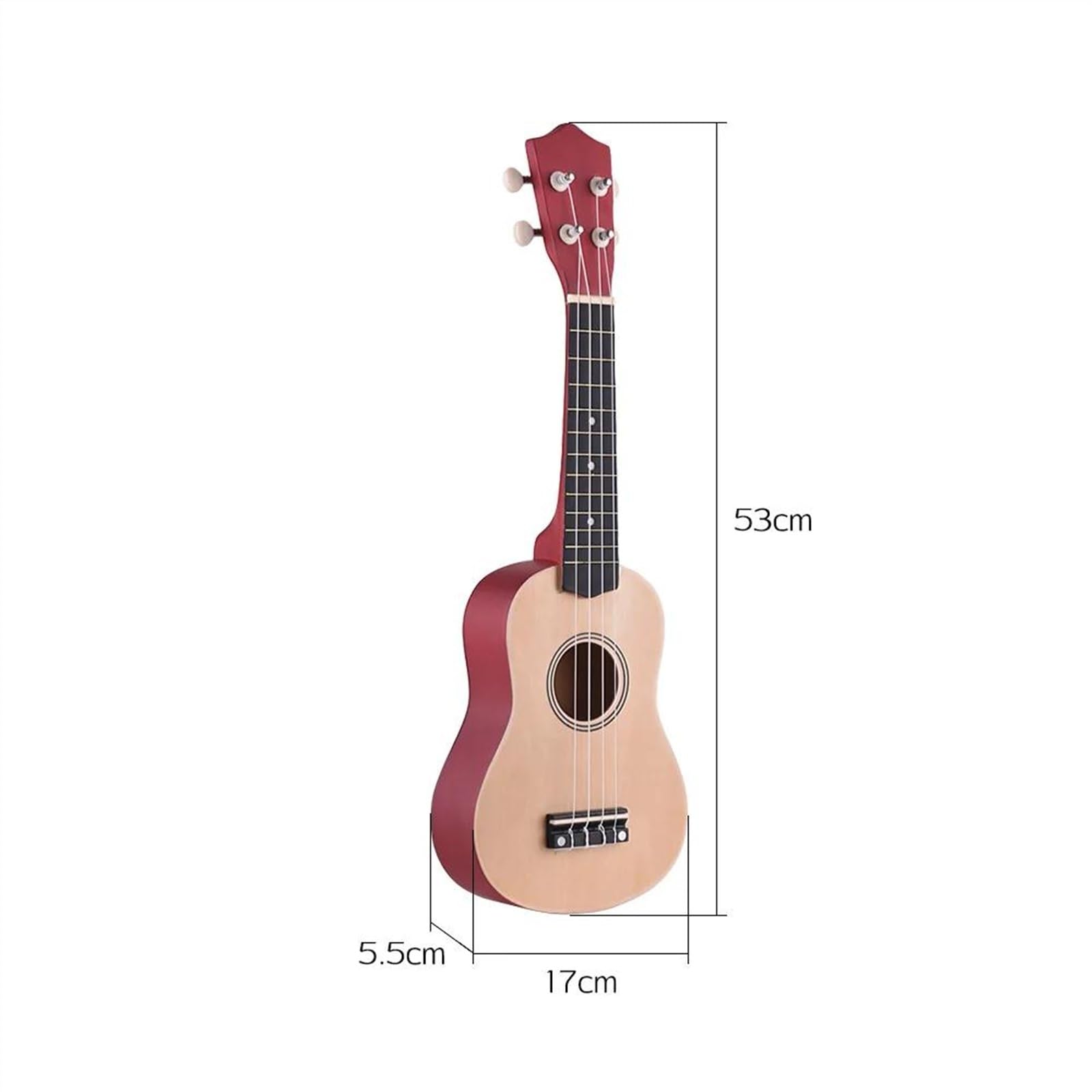 Ukulele Acustico In Tiglio Da 21 Pollici Con Borsa Per Il Trasporto, Corde Per Ukulele, Plettri, Accordatore Ukulele Kit