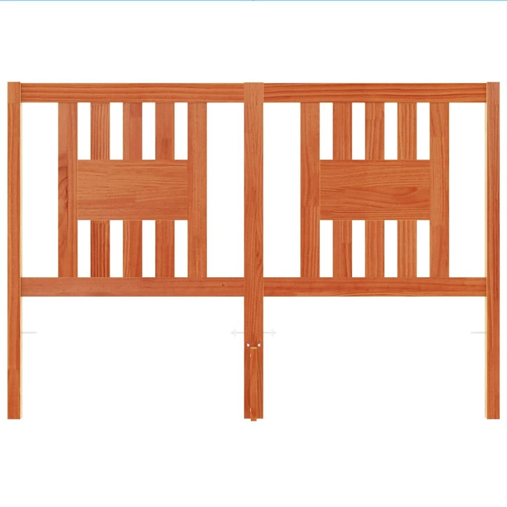 Testiera Marrone Cera 140 cm in Legno Massello di Pino Testiere Letto Matrimoniale Testiera Letto Una Piazza E Mezza Testata Letto Matrimoniale Spalliera Letto Singolo per Camere Da Letto