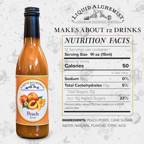 Liquid Alchemist Peach Syrup For Drinks - Real Ingredients Make Our Peach Puree For Cocktails A Perfect Peach Bellini Mix - Our Peach Flavoring Syrup Is Non-Gmo & Vegan thumb #5