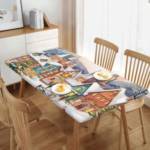 Nappe de table rectangulaire aquarelle magique de Noël exclusive - 8