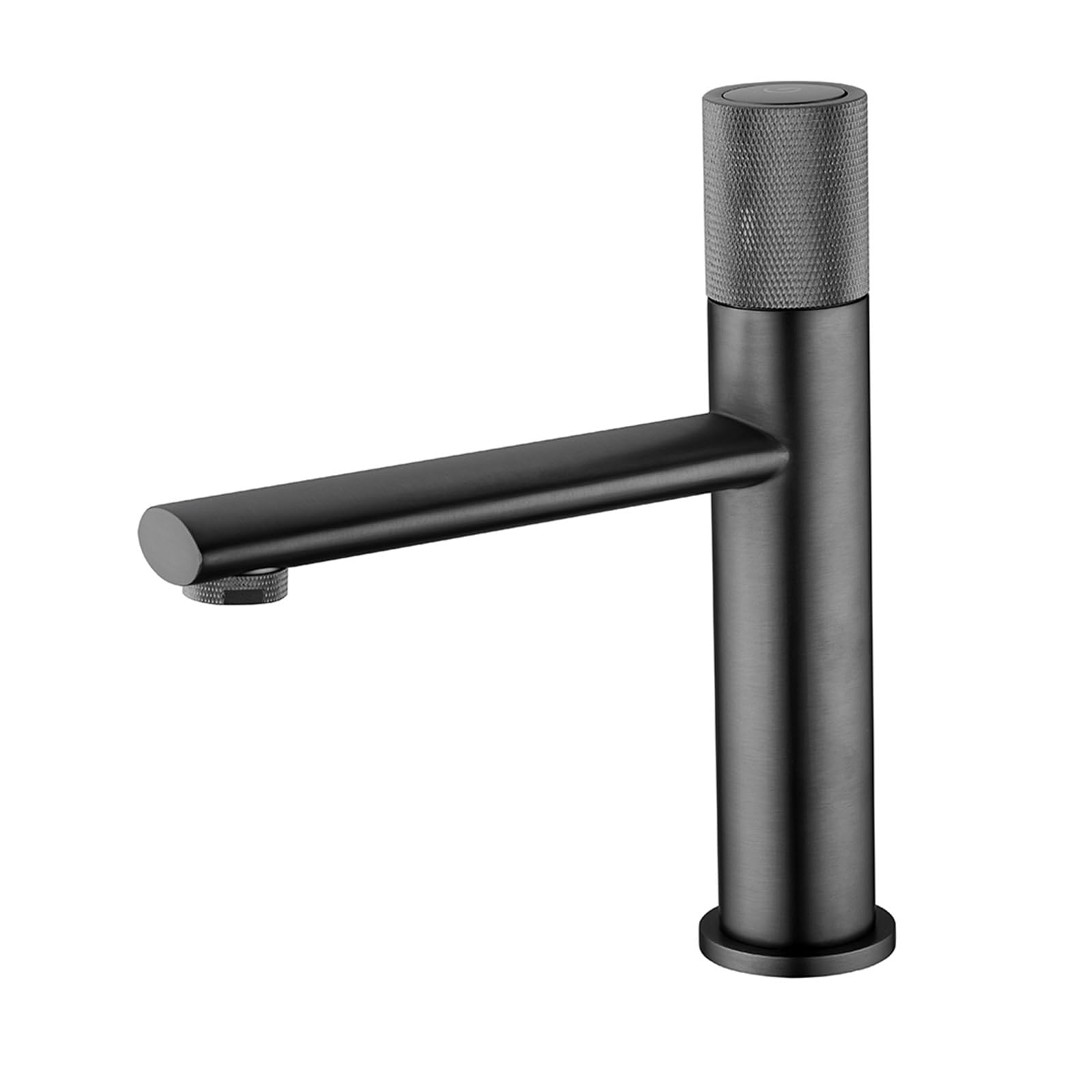 Grifo de lavabo de baño de tipo mixto agua fría caliente negro gun gray