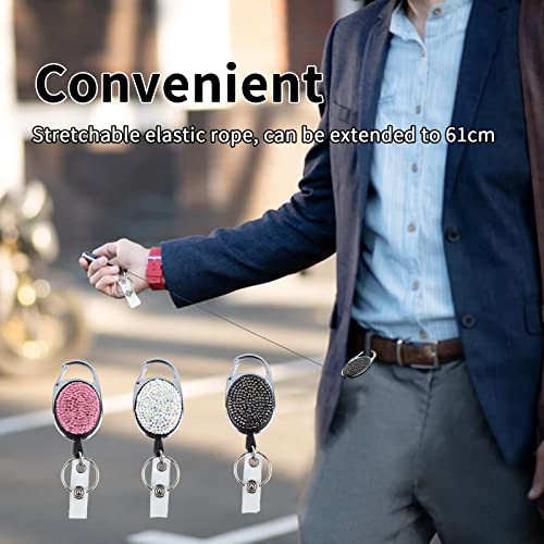 QKTYB 3 Pezzi Portachiavi Retrattile con Porta