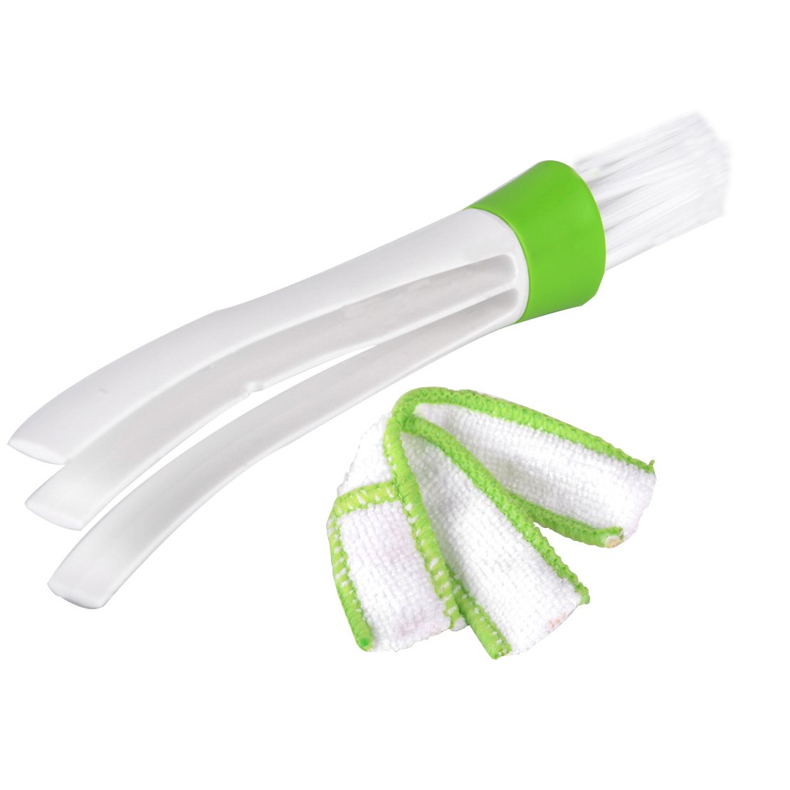 beler Universal Portable Multi-Function Car Air Condition Vent Outlet Double Ended Dust Cleaning Brush & Duster Dusting Tool Kit