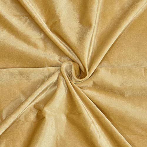 Image of high Sofa Quality Velvet Solid Grommet Room Darkening Eyelet Door Curtains | Curtains for Living Room - Set of 2 Pieces (8 feet, Golden)