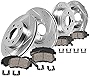 Callahan CDS02728 FRONT 294mm + REAR 258.8mm D/S 4 Lug [4] Rotors + Brake Pads + Clips + Sensors [fit Mini Cooper]