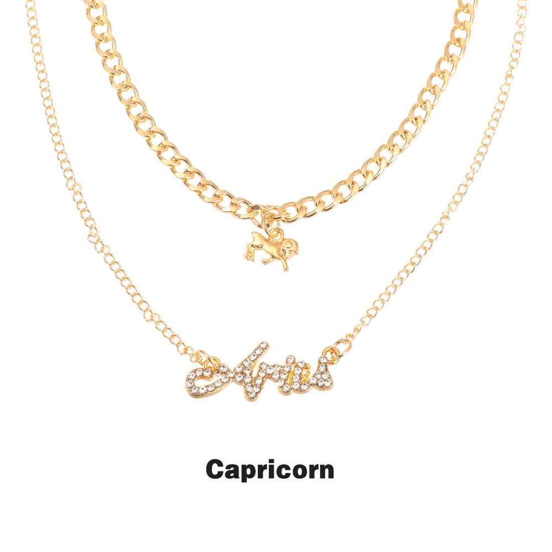Aries Astrological Layered Necklace