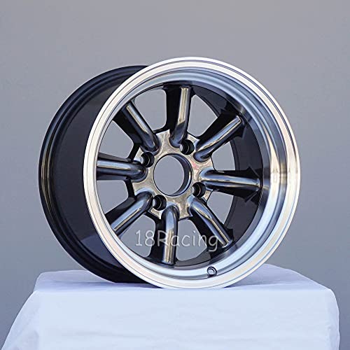 ROTA RKR WHEELS 15X9 PCD:4X100 OFFSET: 0 HB:67.1 HYPERBLACK WITH POLISH LIP
