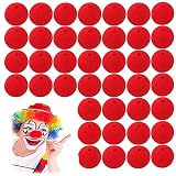 QIUMING 40 Stück clownsnasen Rot Clown Nase