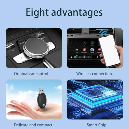 Adaptador Inalámbrico CarPlay y Android Auto con Conexión Rápida 5