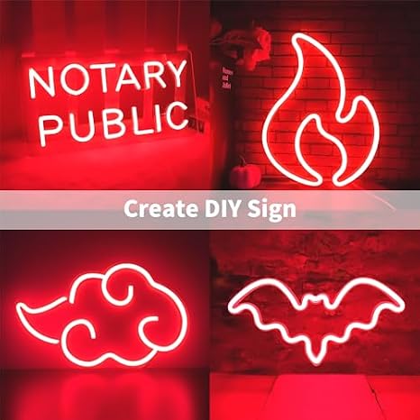 iNextStation Neon Red Led Strip Lights with 12V 3A Adapter