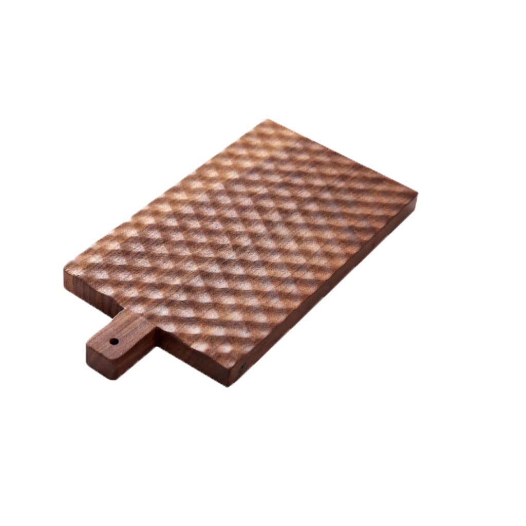 Tabla de Cortar Tabla de Cortar de Madera Tabla de Cortar de Cocina Tabla de Cortar Pan con Mango para cocinar a Diario y Hacer Pizza Tabla de Cocina Sulies (Estilo B Color Nogal)