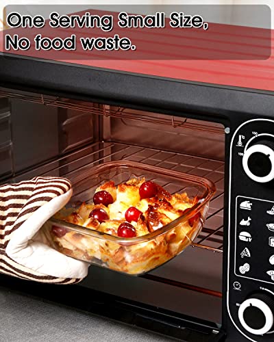 1 Qt Square Glass Baking Dish With Lid, 6X6 Baking Dish For Oven, Small Glass Food Bakeware #TOP4