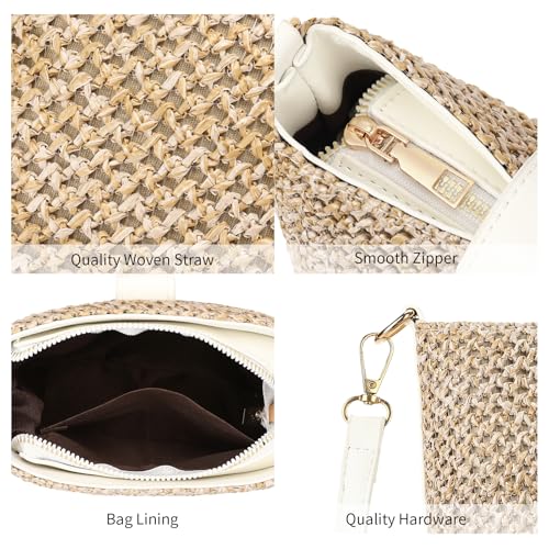 Image of RNIEGA Small Straw Crossbody Bag for Women Woven Summer Shoulder Phone Purse Beach Handbag for Vacation