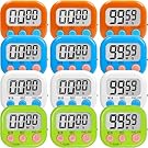 12 Pack Multi-Function Digital Timers, Magnetic Large LCD Display Loud Alarm Countdown Timers, Extensively Use in Classroom, Break Time, Gym, Meeting, Cooking