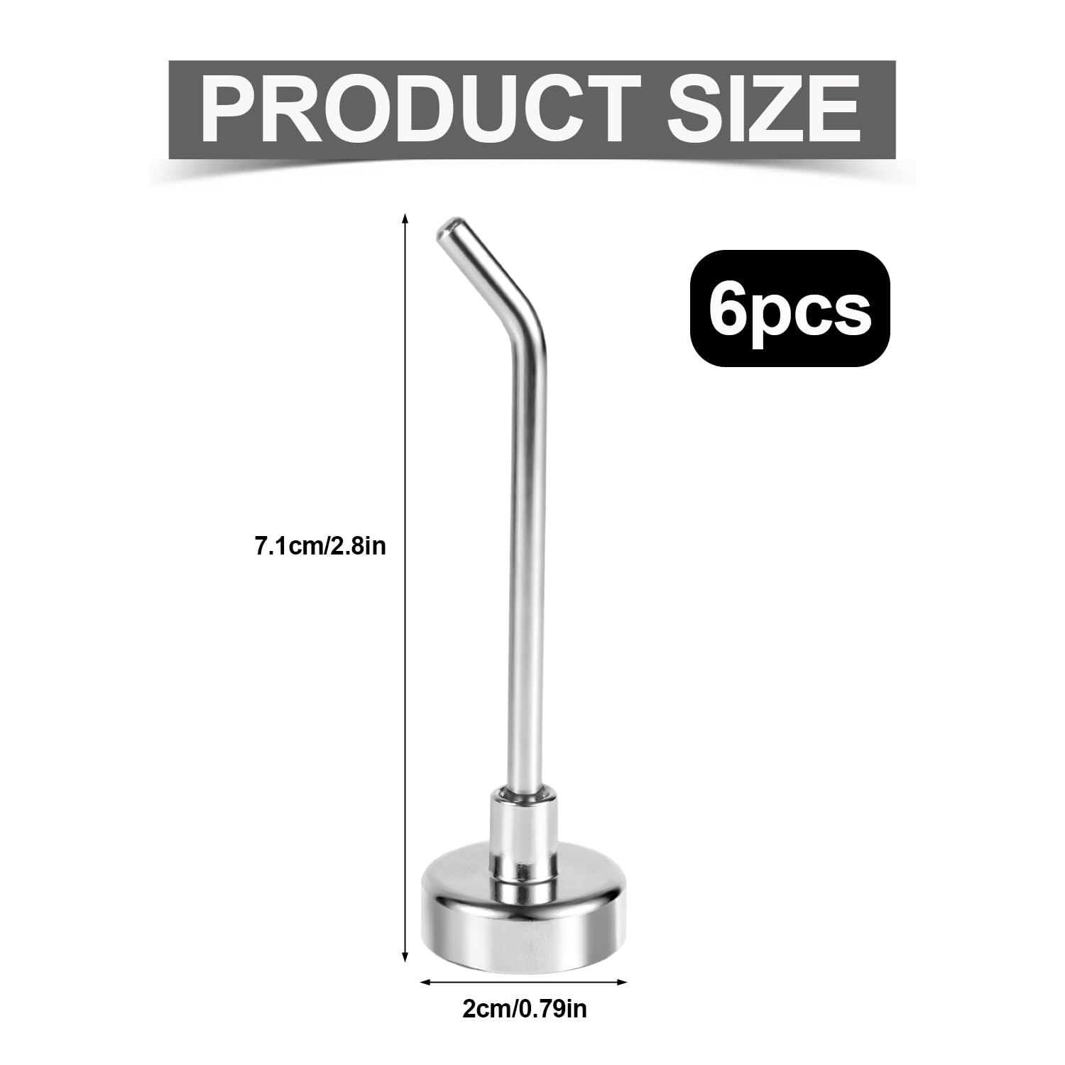 Gosknor 6pcs Large Magnetic Hooks - Image 2