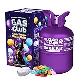 GasClub 13L Helium Tank for Balloons At Home Helium Balloon tank Up To 50 Latex Balloons