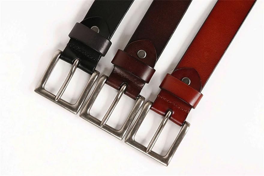 Pohullan Men 3.8cm Leather Punk Belt Metal Rivet Jeans Belts Retro Gothic Rivet Belt4