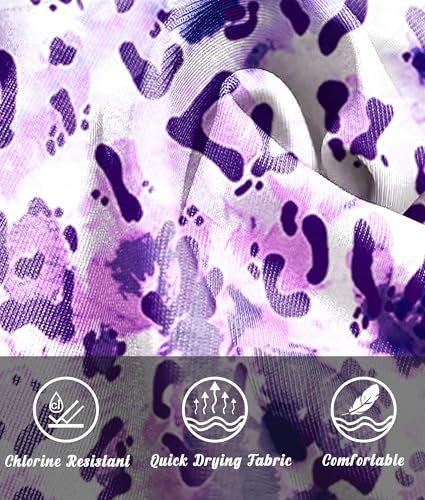 AOBUTE Women's High Waisted Swim Skirt with Built-in Shorts Flowy Side Split Swimsuit Tankini Bottoms with Pockets3