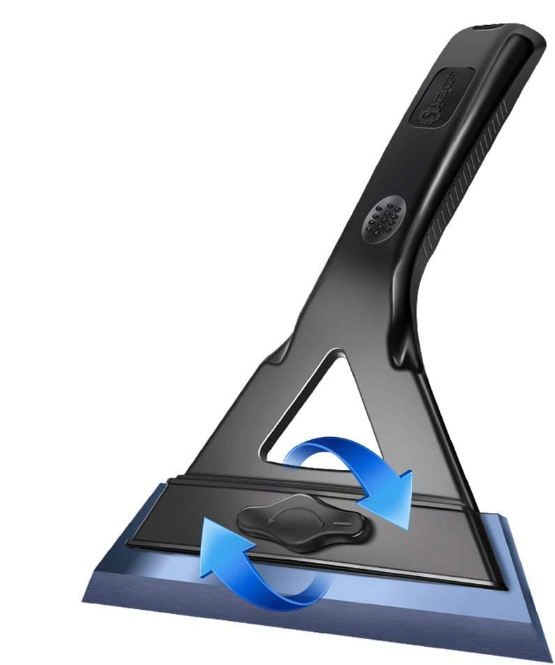 RaniacoIce Scraper for Car - Max FULL CONTACT Windshield Scraper |14CM Widest Shape Adjust Silicone Blade| Snow Scraper For Car No Scratches Quick Removal,Time &Labor Saving