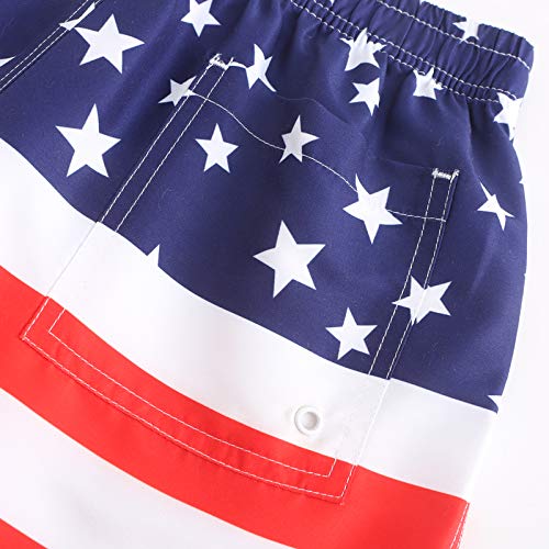 Boys American Flag Swim Trunks Kids Swim Shorts Girls Board Shorts Upf 50+ Sun Protection 5T #TOP4