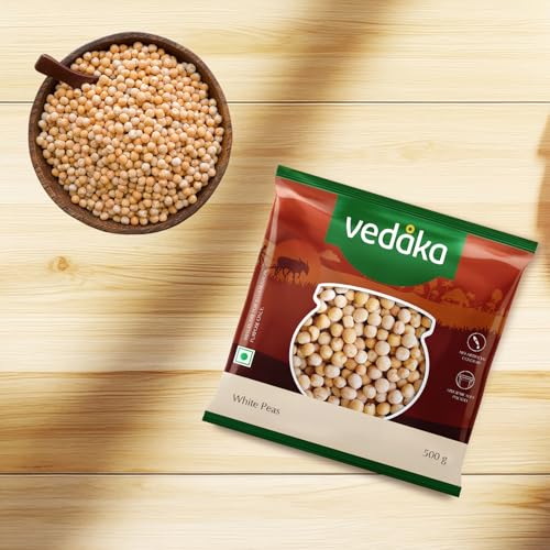 Image of Amazon Brand - Vedaka Premium White Peas, 500g