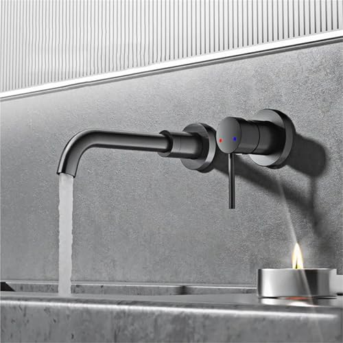 Mitigeur de lavabo mural anti calcaire pour eau chaude et froide - 4