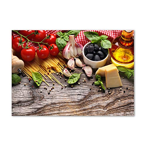 Fond de hotte en verre trempé de sécurité anti-projections pour cuisine italienne 100x70cm