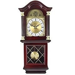 Bedford Clock Collection Swinging Pendulum Wall Clock, Cherry Oak product image