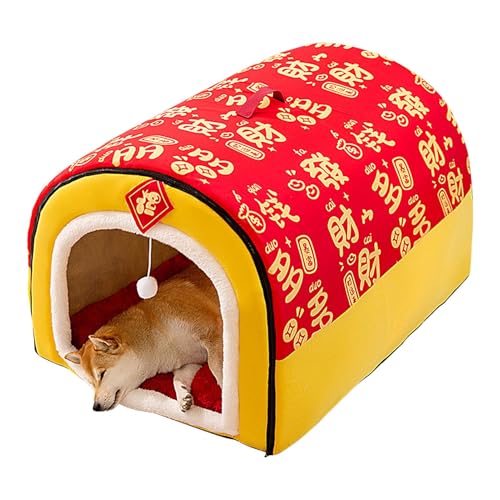 室内用ドッグハウス,ソフトで暖かいネストテント クッション付き - ドッグハウス ケンネル ベッドマット,子犬・猫・子猫・小動物用、遊び・キャンプ・家庭用