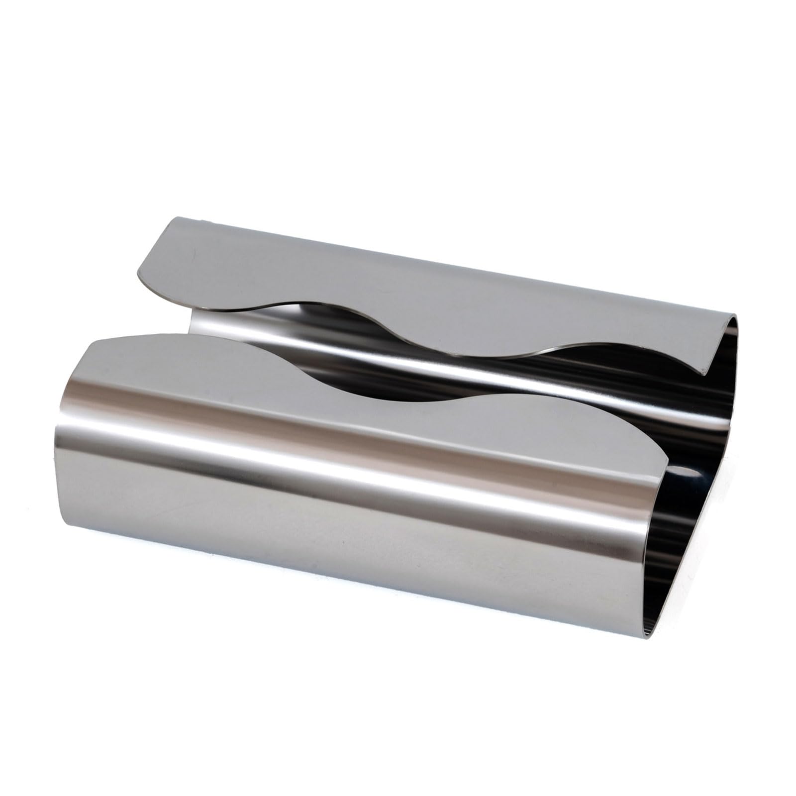Smooth Stainless Steel Curved Tissue Organizers Contemporary Design Multifunctional for or Household Contemporary Stainless Steel Tissue Container
