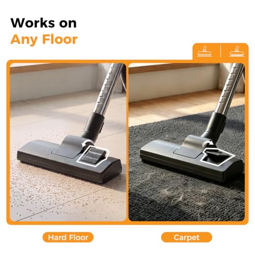 Image of NEWBULIG Canister Vacuum Cleaners for Home, Bagless Vacuum Cleaner, Blue