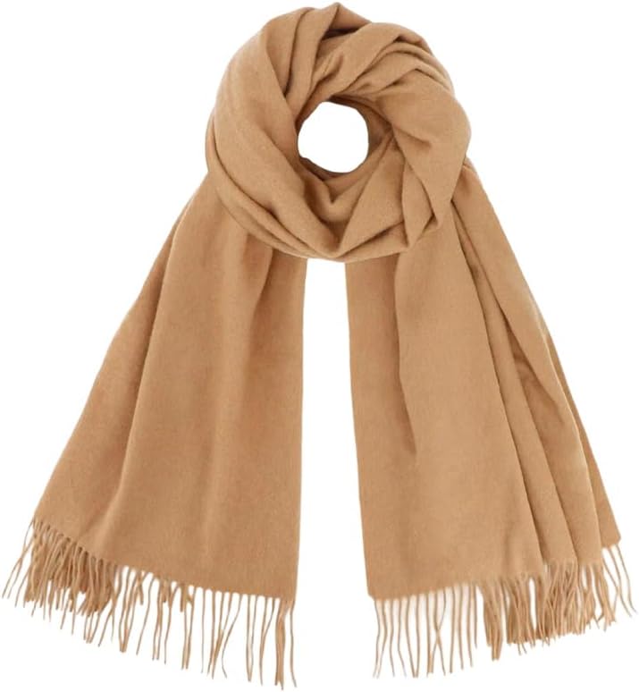 Vsadsau Women Cold Weather Large Warm Shawl Cape Solid Color Tassel Fringed Wrap Scarves