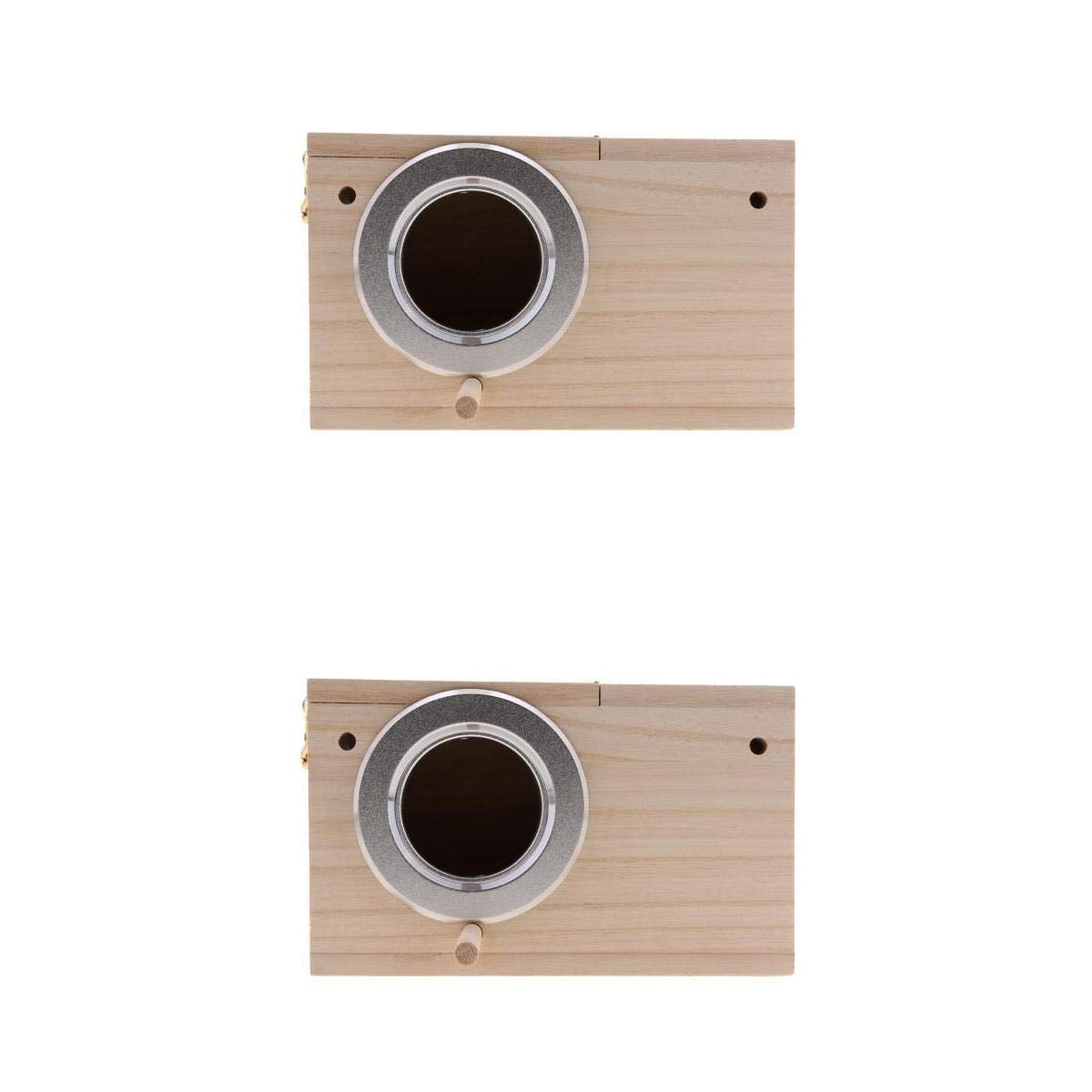 2Pcs Wooden Wild Bird Nest Box Nesting Feeding Feeder Station House M+L | Home & Garden | Yard, Garden & Outdoor Living | Bird & Wildlife Accessories | Birdhouses