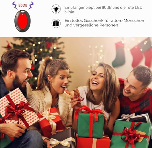Reyke Schlüsselfinder Key Finder,Remote Finder Drahtloser RF-Gegenstandsfinder mit LED-Taschenlampe für Schlüssel, Brieftasche… – Ansicht 6