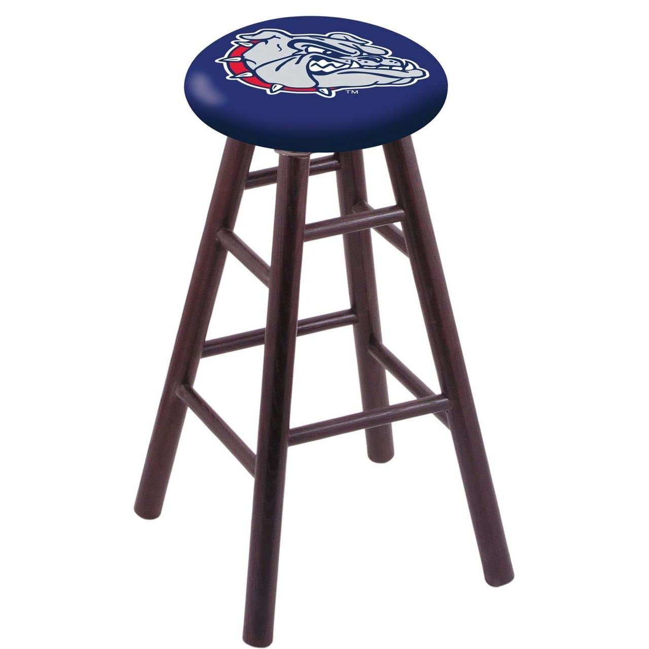 Holland Bar Stool Co. Oak Extra Tall Bar Stool in Dark Cherry Finish with Gonzaga Seat by The