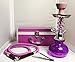 Produktbild Tragbare Shisha Wasserpfeife Nargile mit Koffer und Zubehör @ Verschiedene Farben (Lila)
