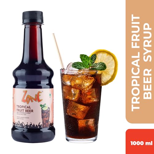 Image of Zone Tropical Fruit Beer Flavoured syrup 300ml | Captures Essence of Childhood Drink | Perfect for Mocktails, Cocktails, Lemonades, Iced Teas & More | 35+ Flavours
